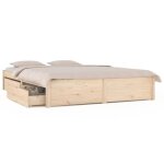 Cadre de lit - salalis - 140x190 cm - bois de pin massif - 4 tiroirs de rangement - montage nécessaire ... Cadre de lit - salalis - 140x190 cm - bois de pin massif - 4 tiroirs de rangement - montage nécessaire ...