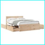 Cadre de lit - vgeby - af1587 - bois de pin massif - 140x190 cm - avec tiroirs Cadre de lit - vgeby - af1587 - bois de pin massif - 140x190 cm - avec tiroirs