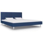 Cadre de lit - vidaxl - bleu tissu - 180 x 200 cm - a lattes - classique - intemporel