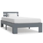 Vidaxl cadre de lit gris bois de pin massif 90 x 200 cm