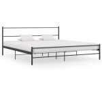Vidaxl cadre de lit noir mtal 180 x 200 cm