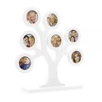 Cadre photo arbre g�n�alogique - pearhead - blanc - 7 emplacements - contemporain - design