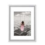 Cadre photo - hama - swing - argent - plastique - rectangulaire