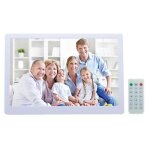 Cadre photo multimdia 13 pouces numrique musique vido contrle distance blanc yonis