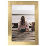 Cadre photo - riva - 13 x 18 cm - dor� - velours - �l�gance chic