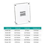 Cadre photo - shipenophy - acrylique transparent - 6 pouces - design contemporain - support en acier ...