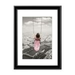Cadre photo - swing - noir - 30 x 40 cm - plastique - design contemporain
