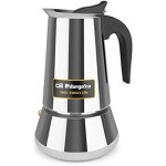 Cafetera - orbegozo - kfi 960 - acier inox - 9 tasses - compatible induction gaz lectrique vitroceramique ...
