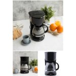 Cafetire lectrique - noire - 6 tasses - 600w - maintien au chaud - systme anti - gouttes - arrt automatiqu ...