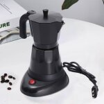 Cafetire lectrique italienne cafetire en acier inoxydable 300ml 6 tasses manche thermorsistant avec ...