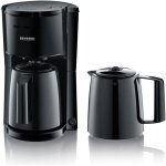 Cafetire filtre isotherme severin ka9252 avec 2 verseuses 16 tasses 1000 w inox / noir