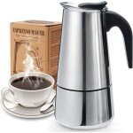 Cafetire italienne en acier inoxydable pour 4  12 tasses convient pour lextrieur les plaques  induction ...