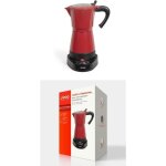 Cafetire italienne lectrique - design - 6 tasses - rouge et noir - socle pivotant 360 - tmoin lumineux ...