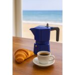 Cafetire italienne - pezzetti - pentaexpress - aluminium - 3 tasses - bleu