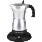 Cafetire moka lectrique orbegozo kfe 660 - 3 tasses - caf en grains - noir acier inoxydable