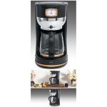 Cafetire  filtre - muse - vintage - 1. 4 l - 10  12 tasses - sans fil noir dor