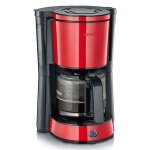 Cafetière filtre - severin - 4817 - inox laqué - 10 tasses - noir et rouge Cafetière filtre - severin - 4817 - inox laqué - 10 tasses - noir et rouge
