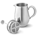 Cafeti�re et th�i�re � piston incassable � double paroi veohome - gris - 20 tasses - caf� moulu