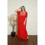 Gandoura caftan abaya maison fte tunique longue oriental rouge