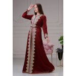 Caftan - alka - rouge brod - taille 36 au 44