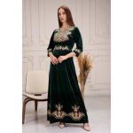 Caftan bleu vert rim kaftan takchita abaya karakou robe oriental dubai farasha Caftan bleu vert rim kaftan takchita abaya karakou robe oriental dubai farasha