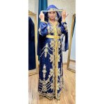 Caftan cape robe dubai farasha kaftan oriental takchita - bleu - taille unique (38 au 46) Caftan cape robe dubai farasha kaftan oriental takchita - bleu - taille unique (38 au 46)