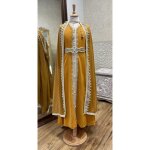 Caftan enfant fille amira jaune takchita djellaba abaya 4 ans au 14 ans