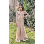 Caftan enfant fille ayaan takchita violet robe oriental abaya karakou djellaba