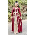 Caftan enfant fille ayaana takchita rouge robe oriental abaya karakou djellaba