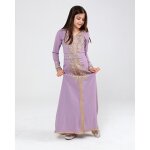 Caftan enfant fille parme blanc takchita djellaba abaya 4 ans au 14 ans