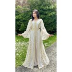 Caftan enfant fille takchita abaya aid blanc Caftan enfant fille takchita abaya aid blanc