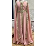 Caftan enfant fille takchita abaya robe dubai aid rose 14
