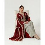 Caftan grande taille rouge dore takchita robe oriental abaya djellaba - marque - modle - rouge - femme ...