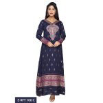 Caftan maison ethnique - bleu marine - tunique longue indienne kurti Caftan maison ethnique - bleu marine - tunique longue indienne kurti