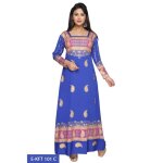 Caftan maison ethnique kaftan bleu royal tunique longue indienne kurti