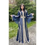 Takchita enfant & ado 2 pi�ces bleu marine? caftan oriental fille 8 � 15 ans avec ceinture