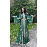 Caftan takchita enfant fille robe oriental aid vert