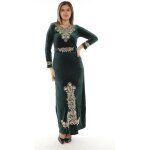 Takchita caftan vert dore abaya abaya farasha