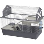 Cage pour lapin - ferplast - barn 100 - plastique - 96 cm x 57 cm x 73 cm - gris Cage pour lapin - ferplast - barn 100 - plastique - 96 cm x 57 cm x 73 cm - gris