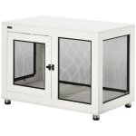 Pawhut - cage pour chien - panneaux de particules - 94x60x71. 5cm - blanc