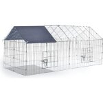 Cage enclos extrieur grillag 75x180cm pour lapin cochon dinde cobaye. . .