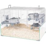 Cage grillage rongeur souris et hamster panas colour 80 grise - zolux gris