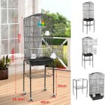 Cage � oiseaux en maille de nylon pour perroquet ara perruche - xuanyu - cage carr�e ronde - noir - ext�rieur ...