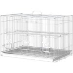 Cage  oiseaux motif papillons - 3 portes 2 perchoirs 2 mangeoires plateau excrment amovible poigne ...