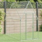 Cage pour poules - argent� - 200x100x190 cm - acier galvanis� - ext�rieur - s�curis�e