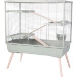 Cage rongeur surleve - zolux - nolife - 3 tages pour lapin - 99 x 54 x 114 cm - vert