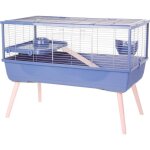 Cage rongeur surleve - zolux - nolife - pour cochon dinde - 99 x 54 x 79 cm - bleu