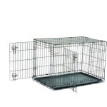 Cage transport 118cm mtal noir pliante savic d?