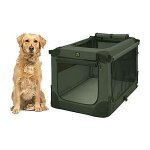 Cage de transport - maelson - soft kennel - 62x41x41cm - vert tr�s fonc� - int�rieur