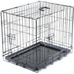 Cage transport chien - vadigran - pliante - noir classique - 63x44x50 cm